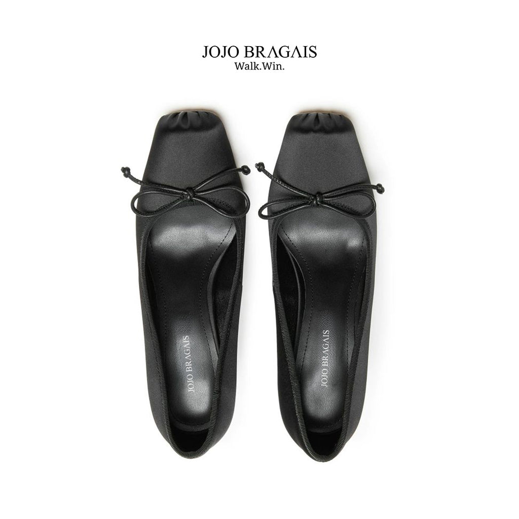 Ballerina Heels Silk Black Stiletto Type