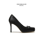 Ballerina Heels Silk Black Stiletto Type