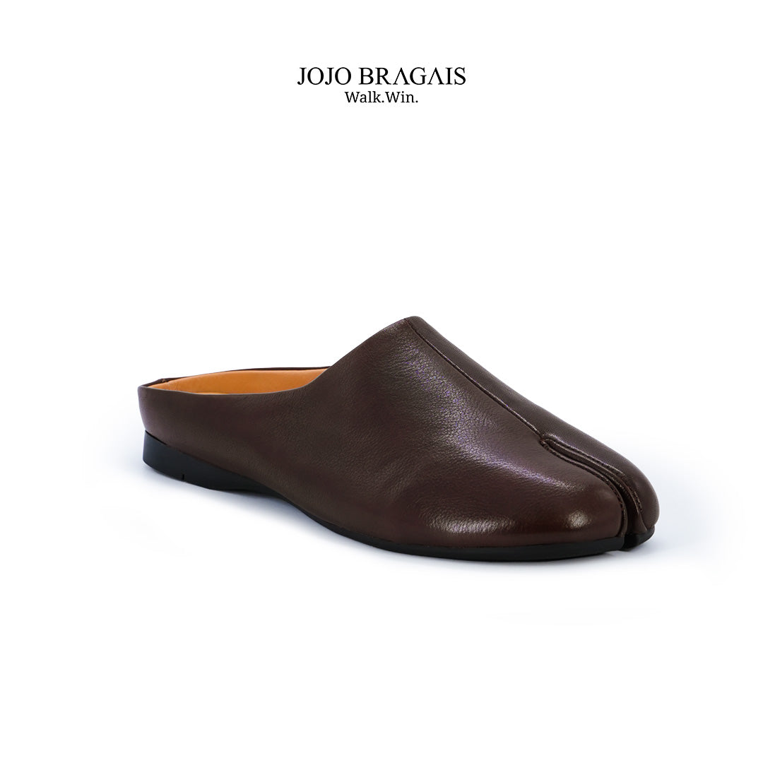 Tabi Mule Leather Brown