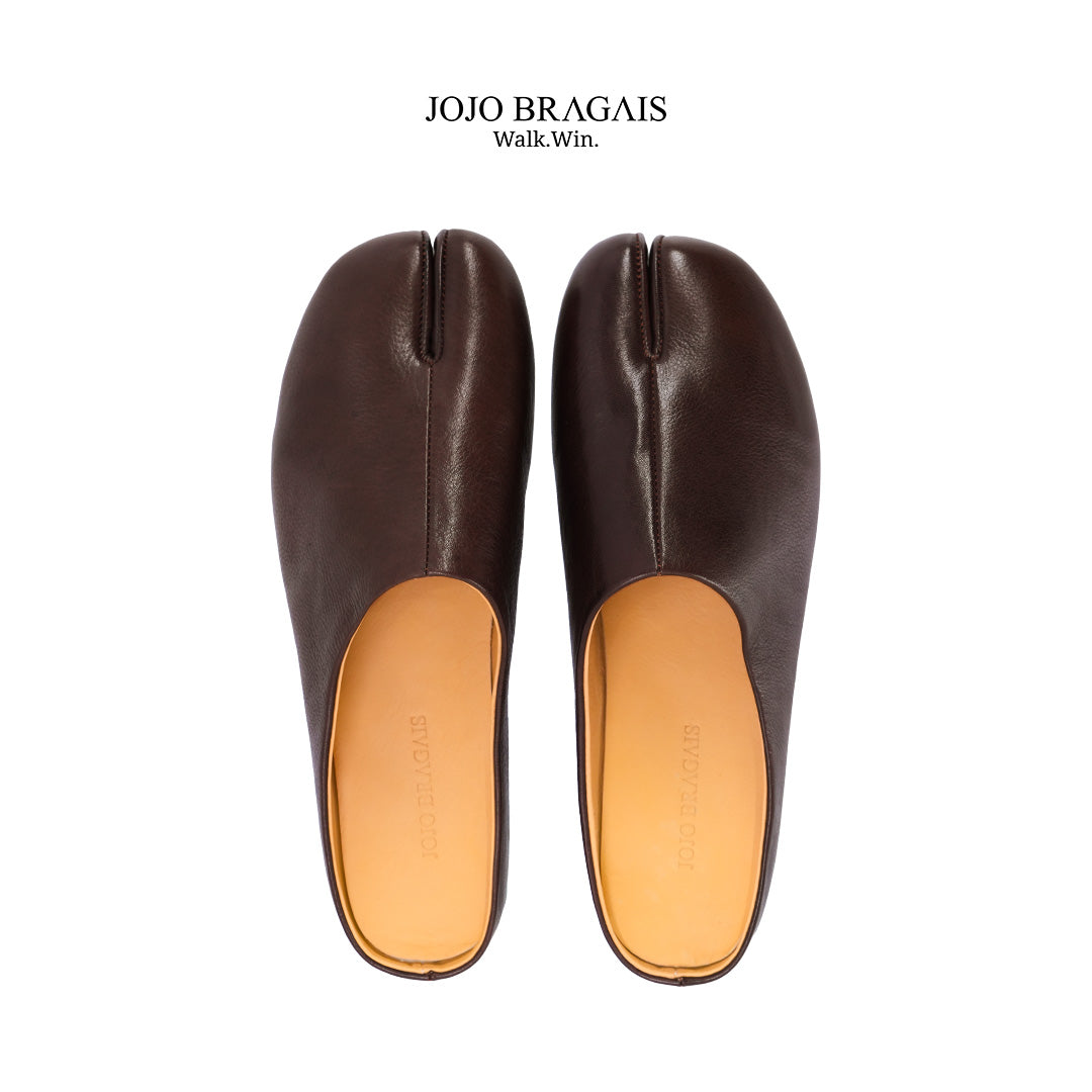 Tabi Mule Leather Brown