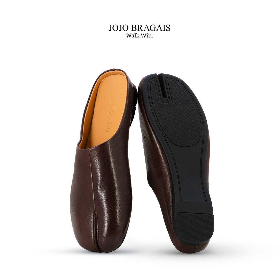 Tabi Mule Leather Brown