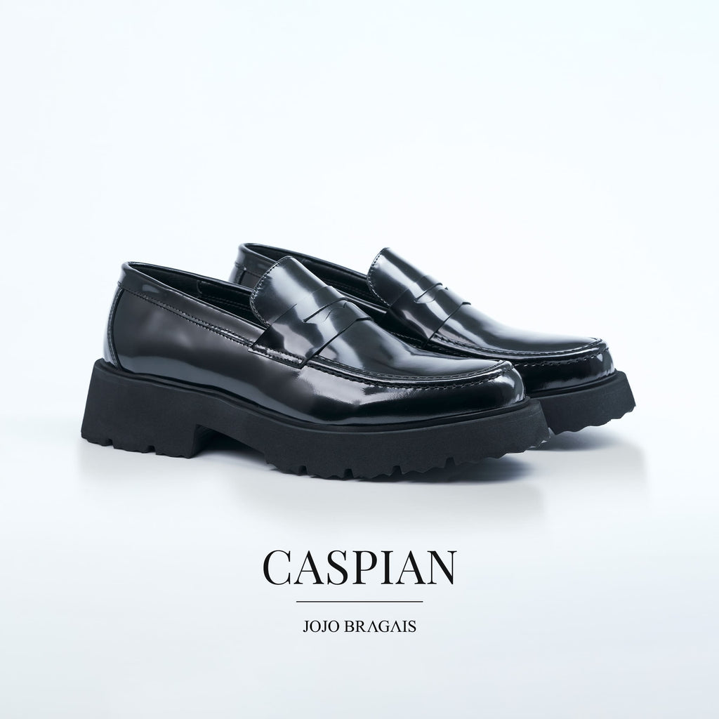 Caspian Black Loafer Shoes