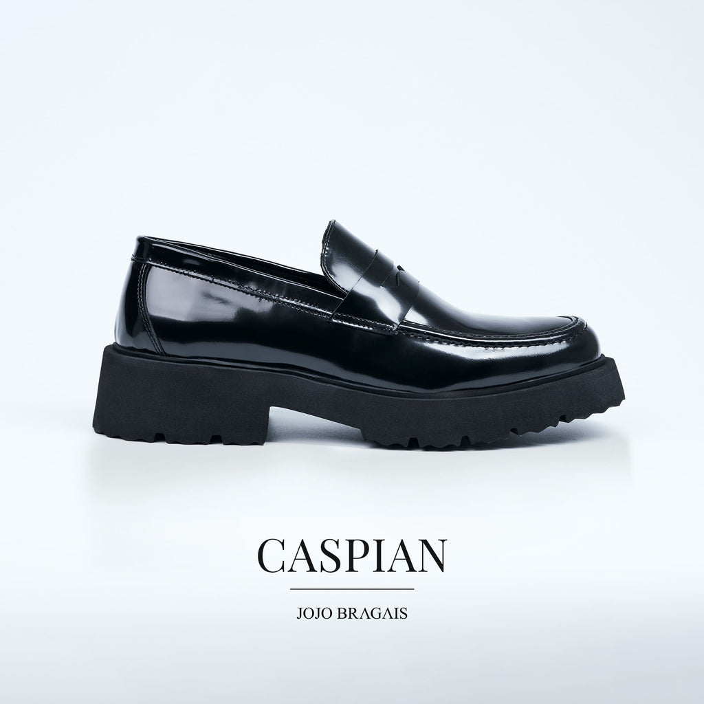 Caspian Black Loafer Shoes