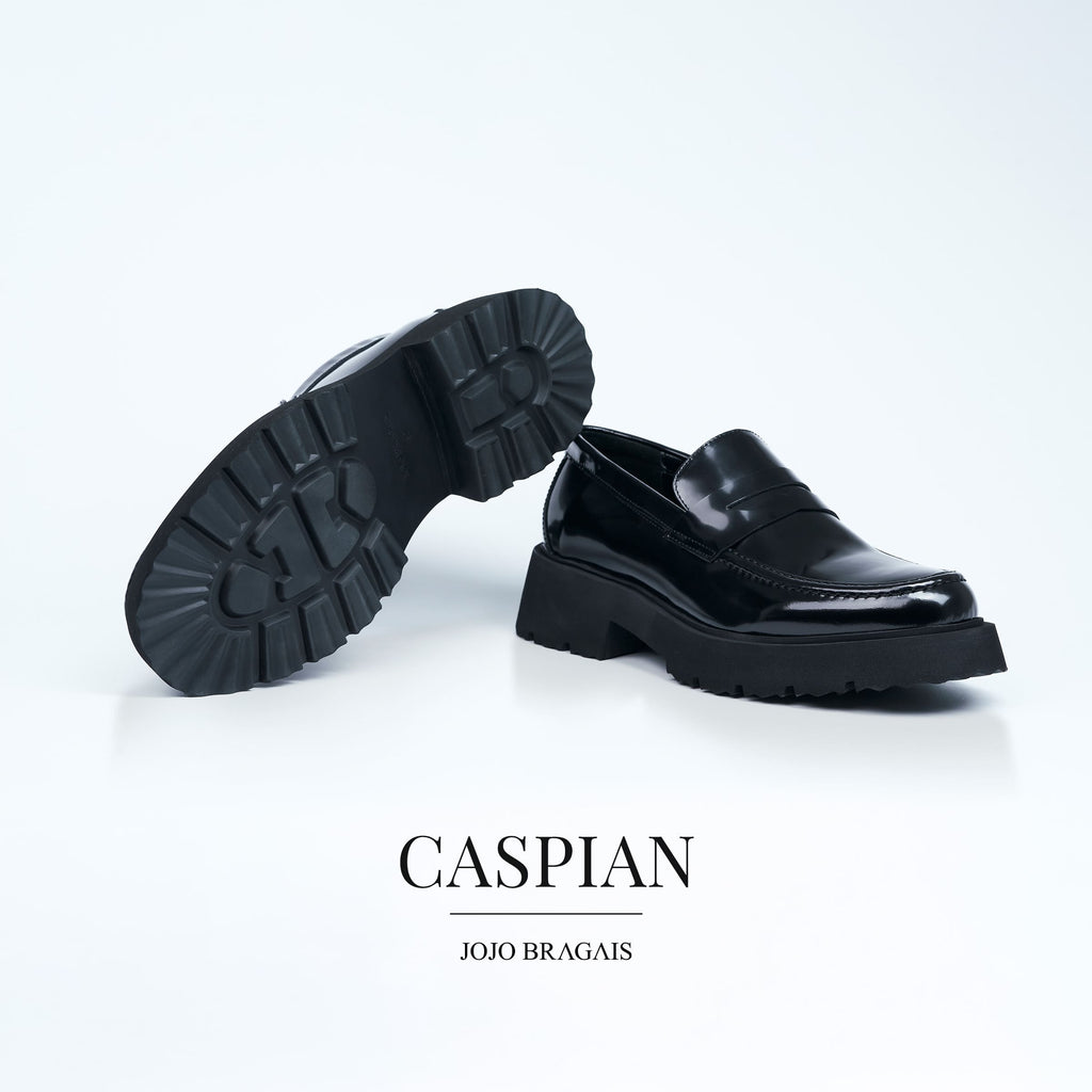 Caspian Black Loafer Shoes
