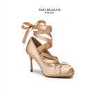 Ballerina Heels Silk Nude Stiletto Type