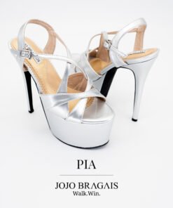 Jojo Bragais Pia Silver Pops 6.5-Inches Pageant Heels