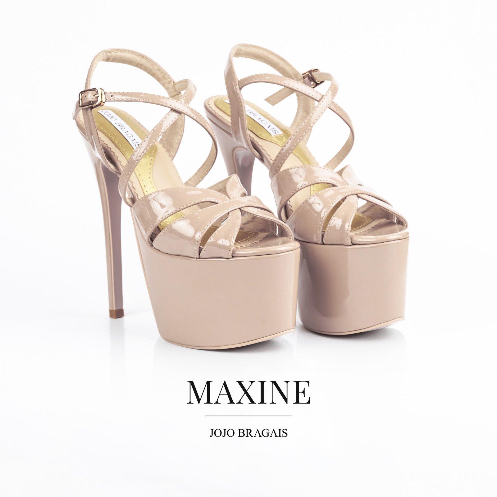 Jojo Bragais Maxine Nude Glossy 6.5-Inches Pageant Heels - Jojo