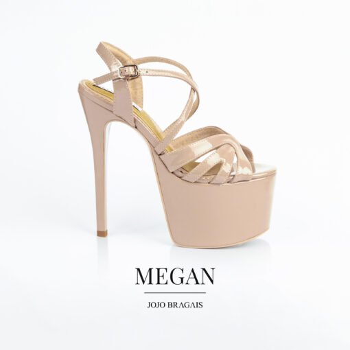 Jojo Bragais Megan Nude Glossy 6.5-Inches Pageant Heels - Jojo Bragais