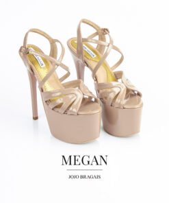 Jojo Bragais Megan Nude Glossy 6.5-Inches Pageant Heels