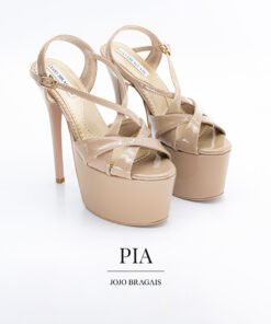 Jojo Bragais Pia Nude Glossy 6.5-Inches Pageant Heels