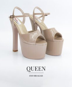 Jojo Bragais Queen Nude Glossy 6.5-Inches Pageant Heels