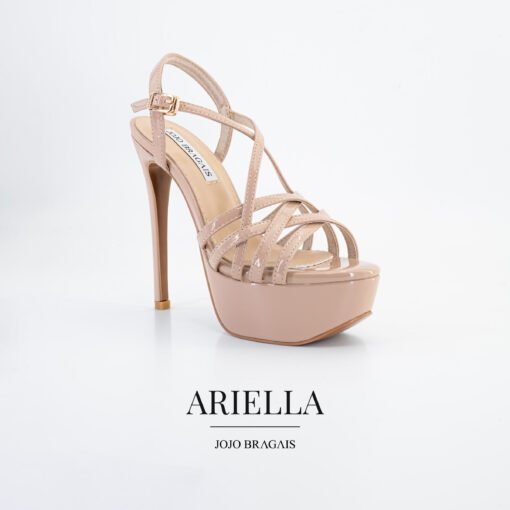 Jojo Bragais Ariella Nude Glossy 5.5-Inches Pageant Heels - Jojo