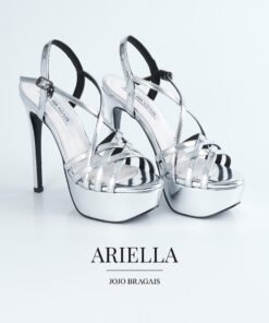 Jojo Bragais Ariella Metallic Silver 5.5-Inches Pageant Heels